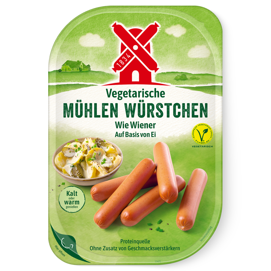 Vegetarische Mühlen Würstchen probieren Rügenwalder Mühle